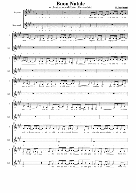 Buon Natale Only Choir Sheet Music