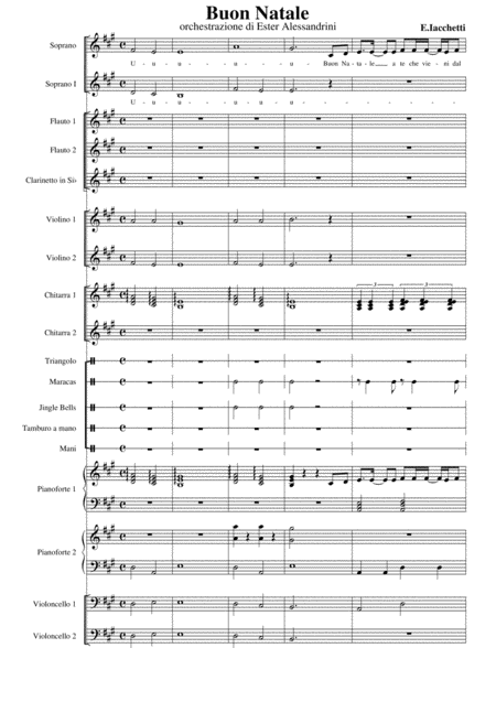 Free Sheet Music Buon Natale