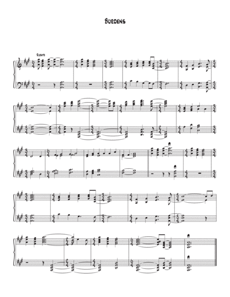 Burdens Sheet Music