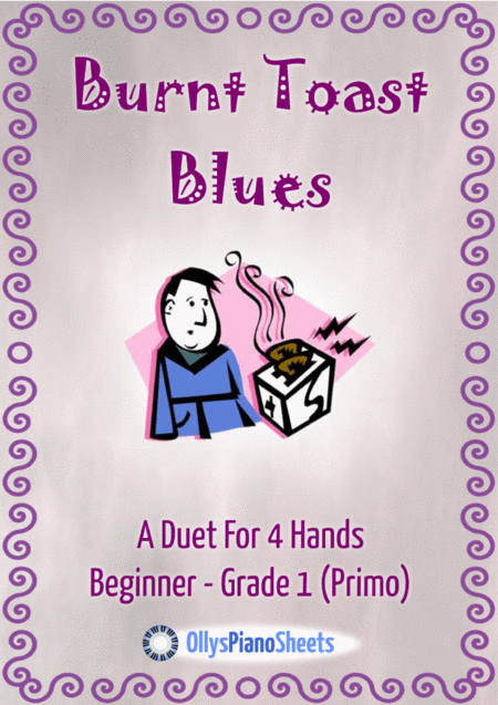 Burnt Toast Blues Jazz Swing Piano Duet For 4 Hands Sheet Music