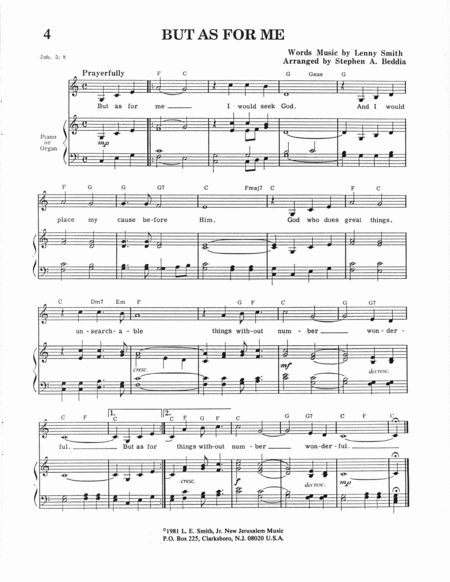 Free Sheet Music But As For Me