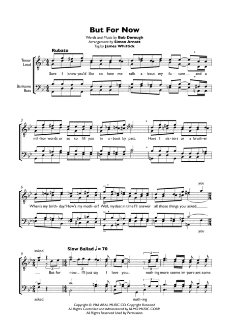 Free Sheet Music But For Now