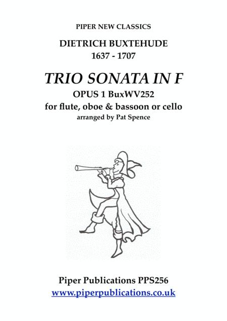 Buxtehude Trio Sonata In F Major Opus 1 Buxwv252 For Flute Oboe Bassoon Or Cello Sheet Music