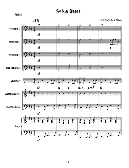 By His Grace Trombone Praise Sheet Music