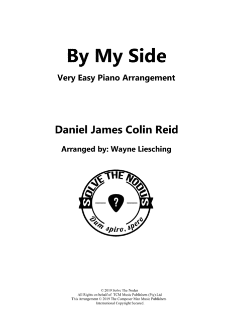 By My Side Very Easy Piano Arrangement Sheet Music