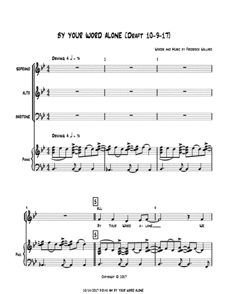 By Your Word Alone Sheet Music