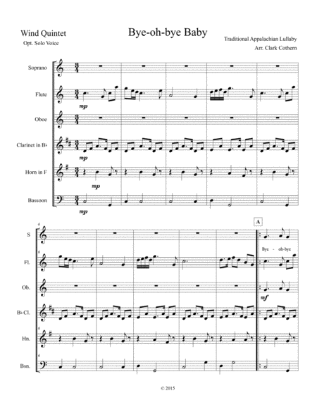 Free Sheet Music Bye Oh Bye Baby