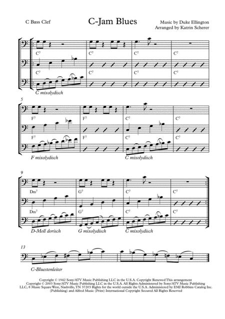 C Jam Blues In C Bass Clef Sheet Music