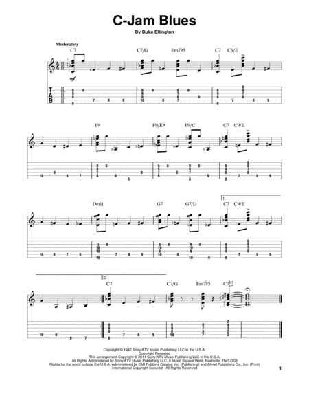 C Jam Blues Sheet Music