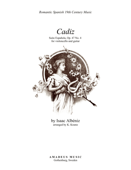 Free Sheet Music Cadiz Op 47 No 4 For Cello And Guitar