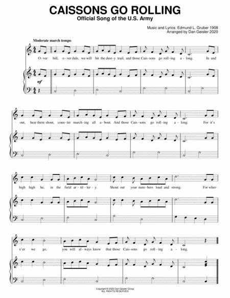 Caissons Go Rolling Sheet Music