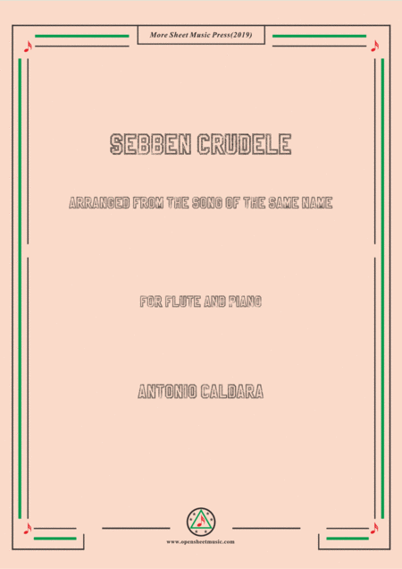 Free Sheet Music Caldara Sebben Crudele For Flute And Piano