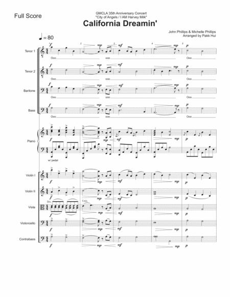 California Dreamin Conductor Score And String Orchestra Parts Sheet Music