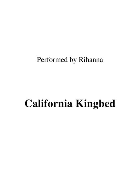 California King Bed Lead Sheet Performed By Rihanna Sheet Music