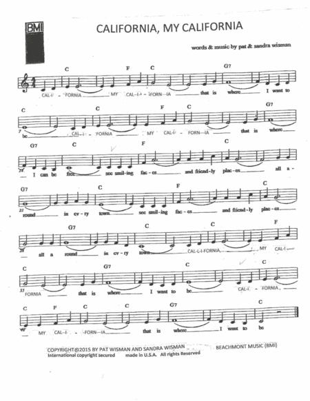 California My California Sheet Music