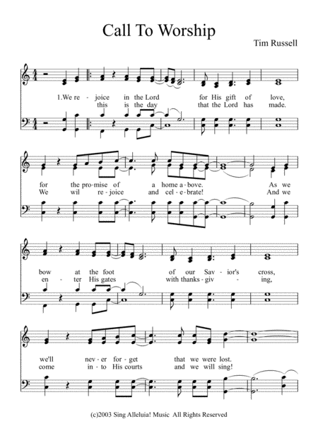 Call To Worship Sheet Music