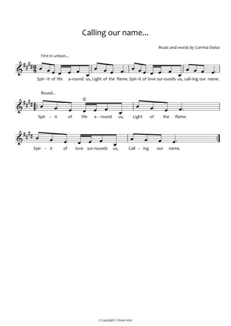 Calling Our Name Sheet Music