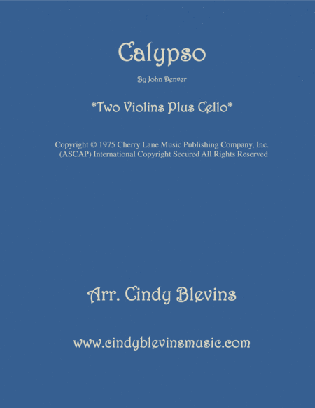 Calypso For Two Violins And Cello Sheet Music