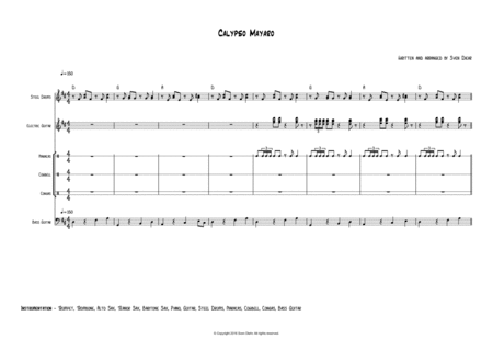 Free Sheet Music Calypso Mayaro