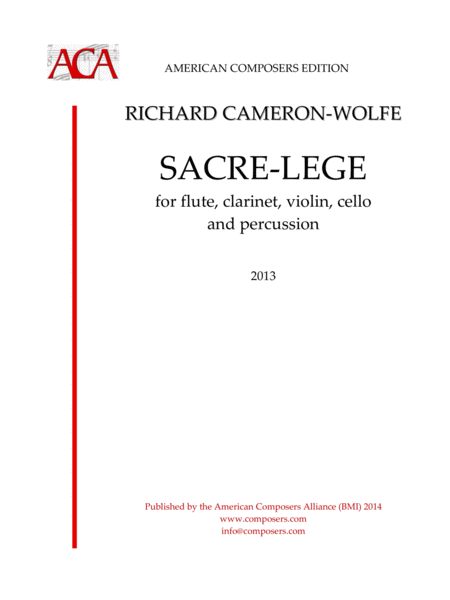 Free Sheet Music Cameron Wolfe Sacre Lege