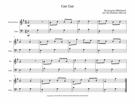 Can Can French Horn And Tuba Duet Sheet Music