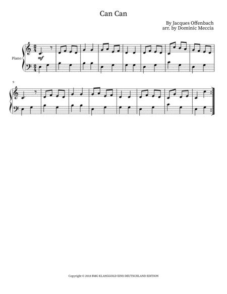 Free Sheet Music Can Can Piano