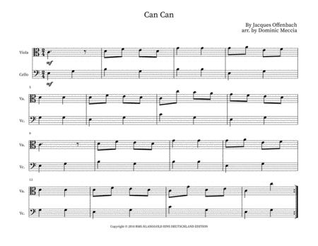 Can Can Viola And Cello Sheet Music