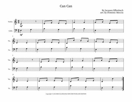 Can Can Violin And Cello Duet Sheet Music