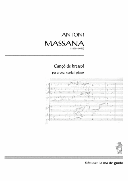 Free Sheet Music Can De Bressol