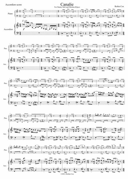 Free Sheet Music Canalie