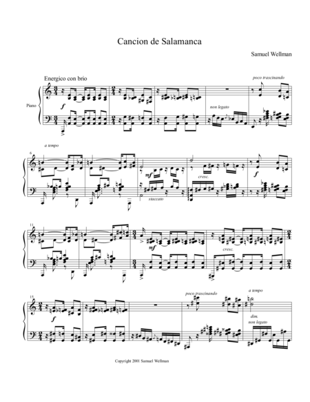 Free Sheet Music Cancion De Salamanca