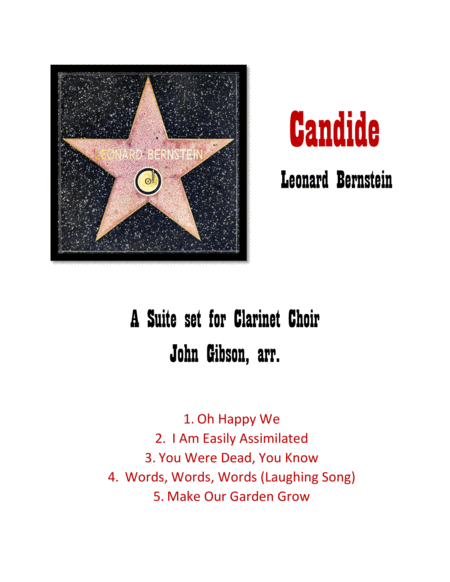 Free Sheet Music Candide Suite Leonard Bernstein Set For Clarinet Choir