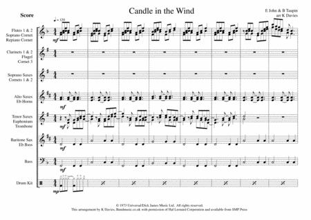 Candle In The Wind Flexible Wind Ensemble Sheet Music