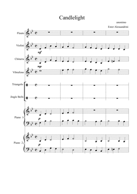 Free Sheet Music Candlelight