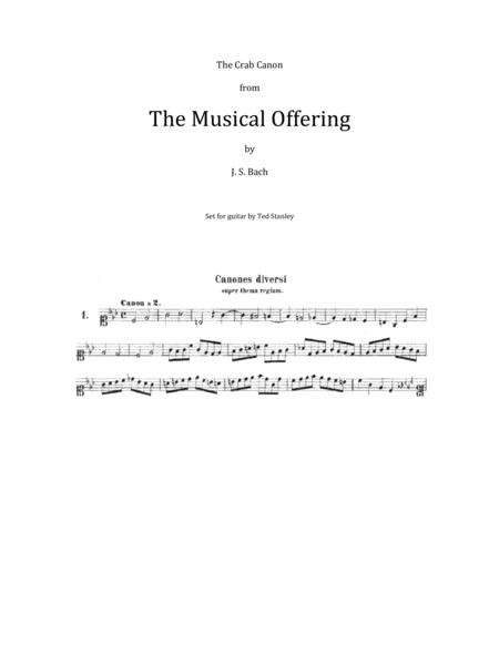 Free Sheet Music Canon A 2 From The Musical Offering