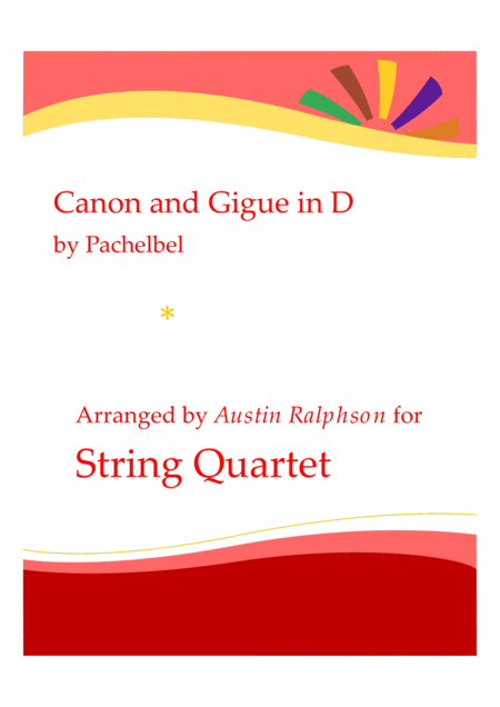 Free Sheet Music Canon And Gigue String Quartet