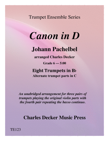 Canon In D For Trumpet Ensemble Sheet Music