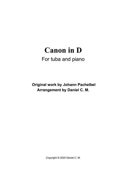 Canon In D For Tuba And Piano Easy Sheet Music