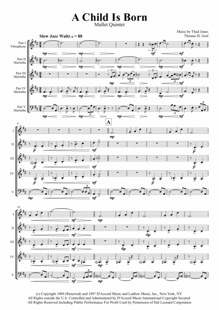 Canon In D Guitar Quintet Sheet Music