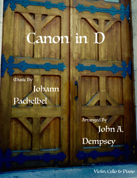 Free Sheet Music Canon In D Piano Trio