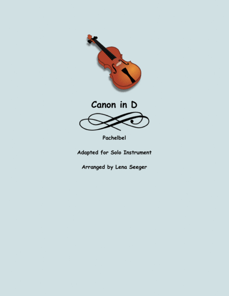 Free Sheet Music Canon In D Unaccompanied Violin