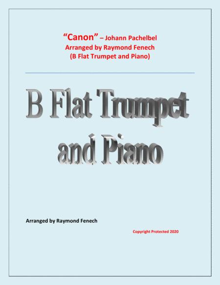 Canon Johann Pachebel Trumpet And Piano Intermediate Level Sheet Music