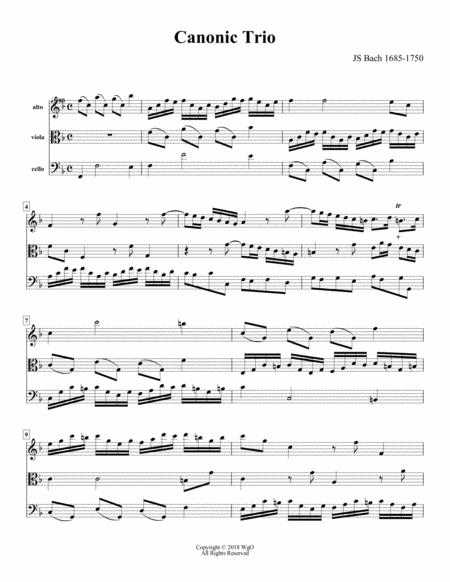 Free Sheet Music Canonic Trio