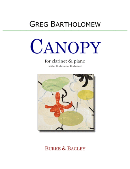 Canopy For Clarinet Piano Sheet Music
