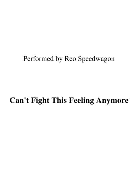 Free Sheet Music Cant Fight This Feeling Lead Sheet Performed By Reo Speedwagon