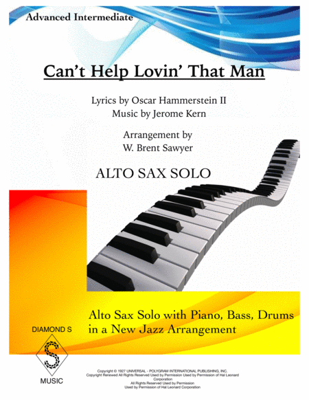 Cant Help Lovin Dat Man Alto Sax Instrumental Pack Alto Sax Solo Piano Bass Drums Sheet Music