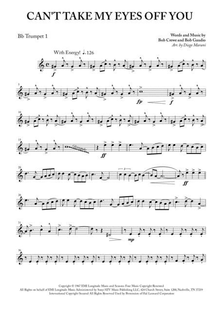 Cant Take My Eyes Off Of You For Brass Quartet Sheet Music