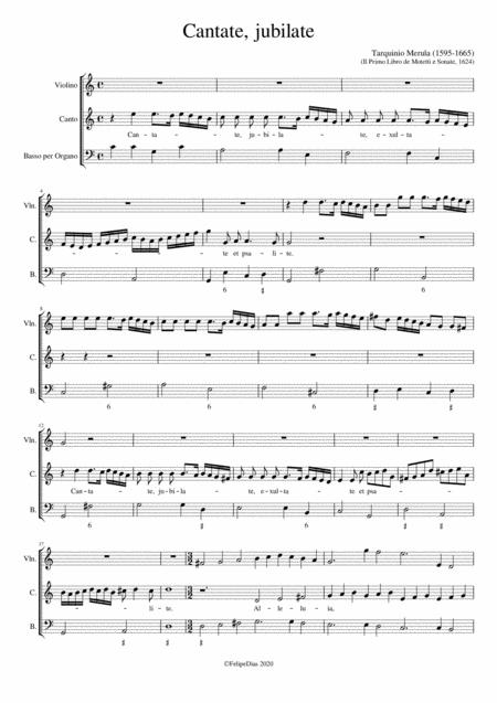 Free Sheet Music Cantate Jubilate