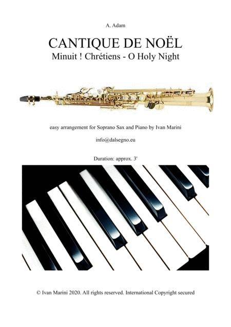 Cantique De Noel Minuit Chretien O Holy Night For Soprano Sax And Piano Sheet Music