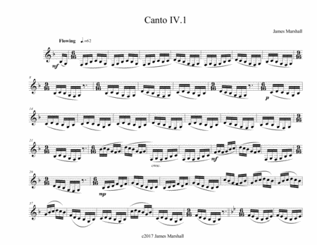 Canto Iv 1 For Soprano And Bass Clarinets Sheet Music